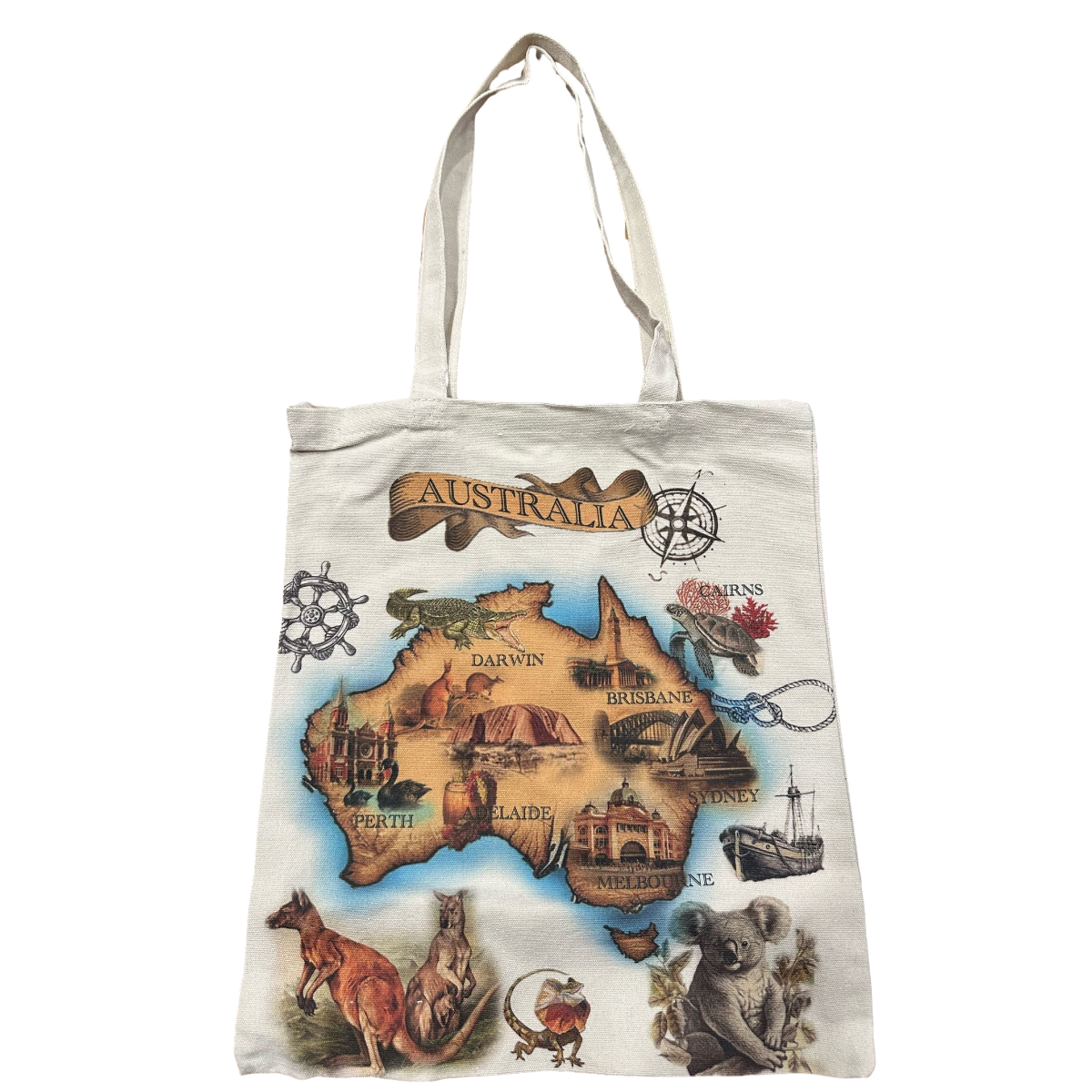 Borsa A Tracolla Australia Souvenir Regalo Viaggio, Borsetta In Poliestere Con Canguro Per Amanti Animali E Nuove Avventure