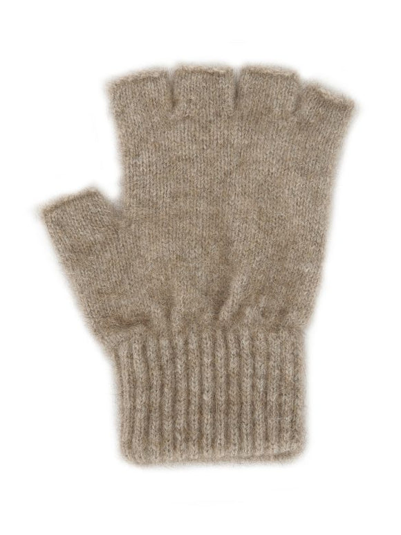Lothlorian Knitwear Openfinger Gloves Natural