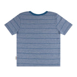 Boys T shirt- Aust Surfari Cobalt Marle Stripe