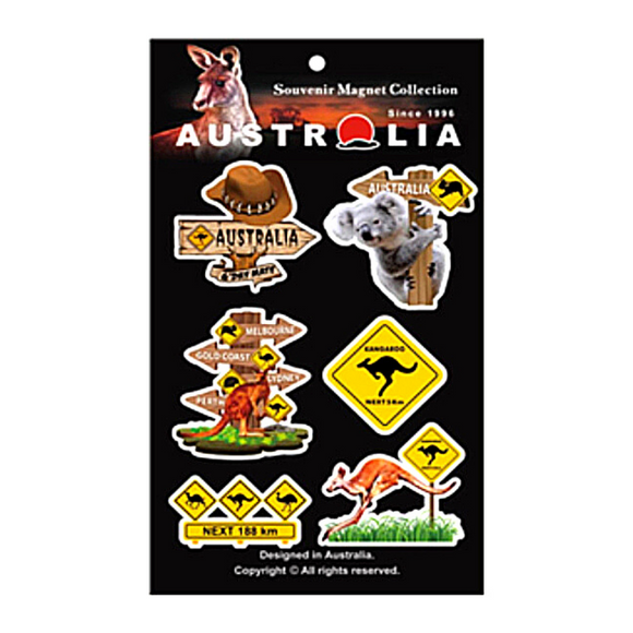 Australian Roadsign 6 Piece Magnet Set
