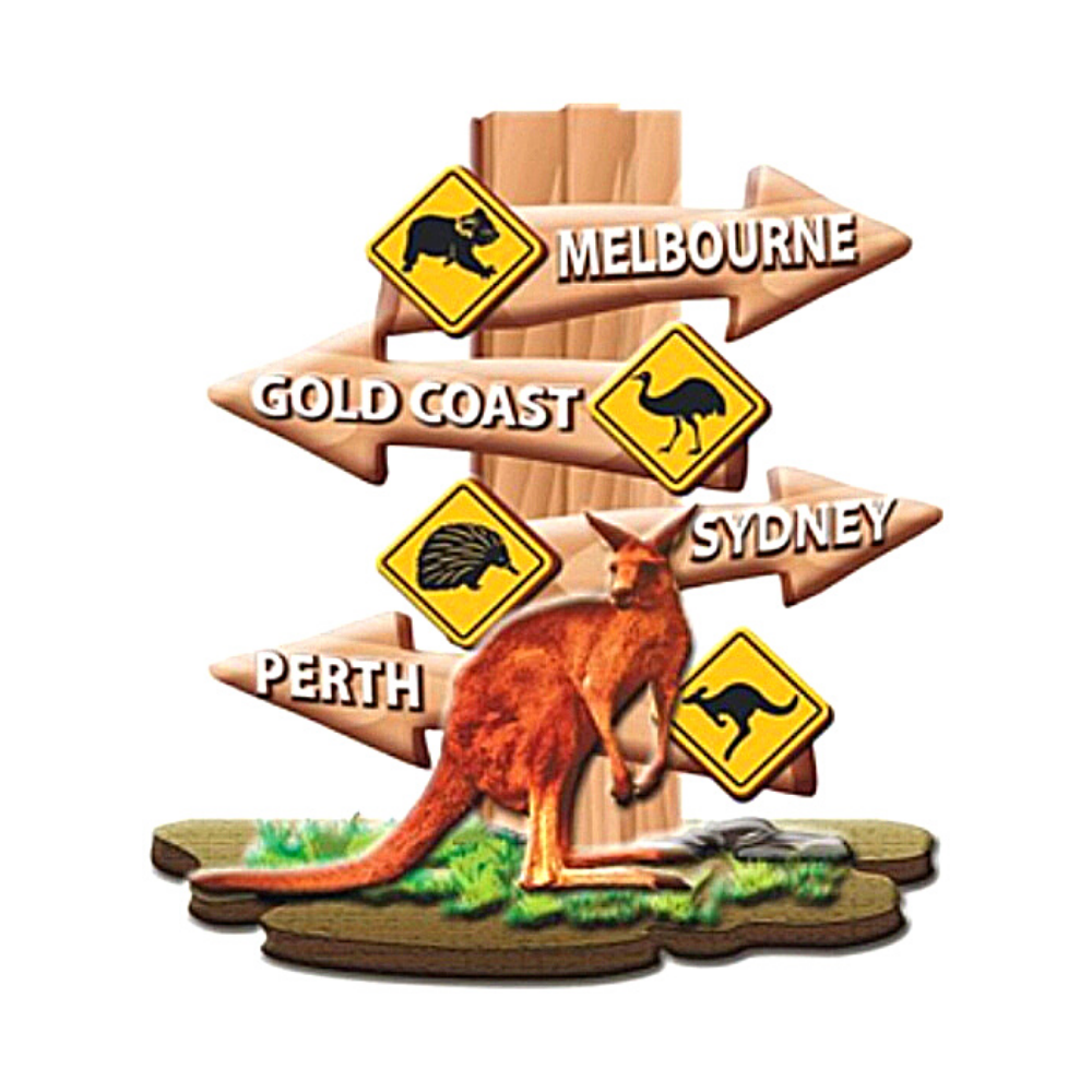 Magnete Frigorifero 3D Canguro Australia: Souvenir Da Viaggio Originale In Resina – Decorazione Casa E Cucina, Regalo Originale - 3