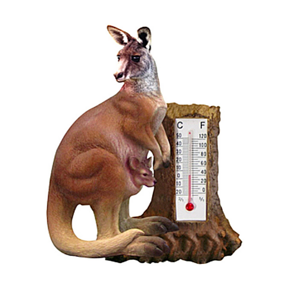 Kangaroo With Thermometer Magnet