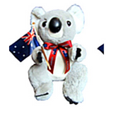 20Cm Koala Soft Toy With Flag