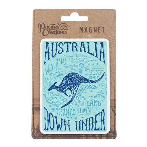 Australian souvenir magnet kangaroo