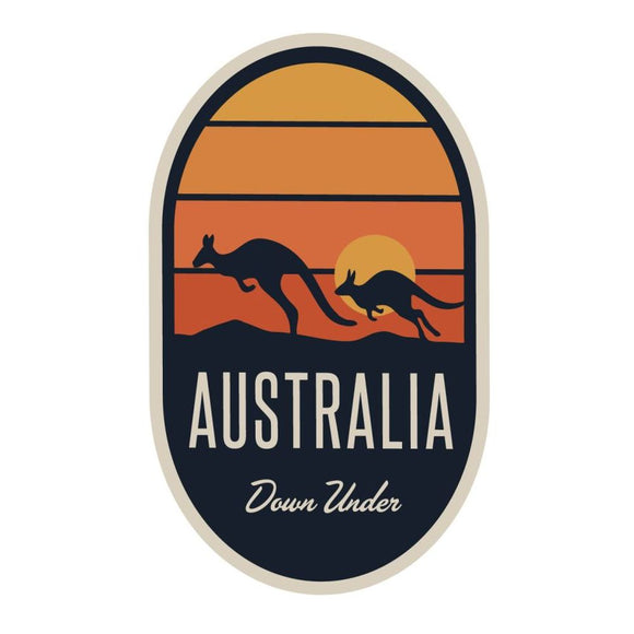 Australian Souvenir Sticker Kangaroos