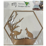 Kangaroo & Emu Hexagon