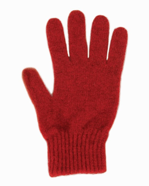Lothlorian Knitwear Possum Gloves Red