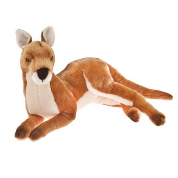 Kangaroo Soft Toy 55cm lying, brown - Tully