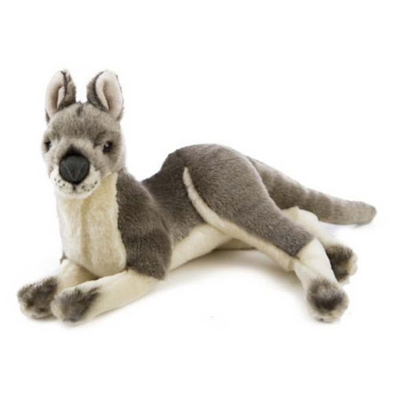 Kangaroo Soft Toy 35cm lying, grey - Joy