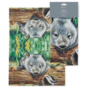 Fauna of Australia Wombat & Lizard Kitchen Towel