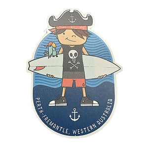 Boys Sticker - Pirate Surfer