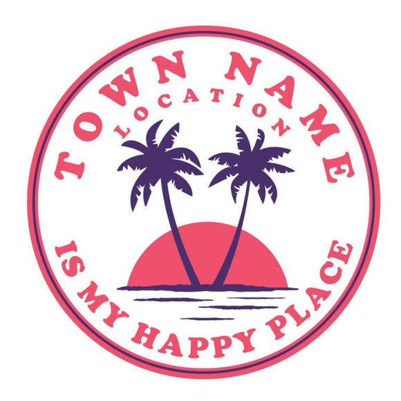 Happy Place Ladies Sticker