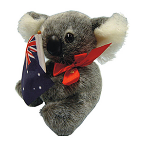 16Cm Koala Soft Toy With Flag