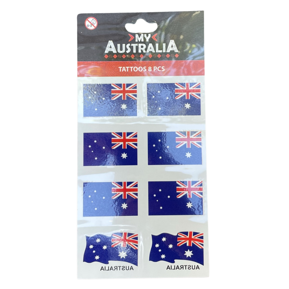 Tattoo Australian Flag 8pcs Oz Australia Souvenirs — free download