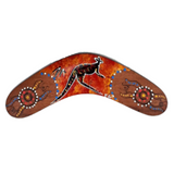 Painted And Burnt Boomerang