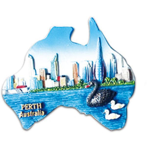 Australia Map Shape Perth Magnet
