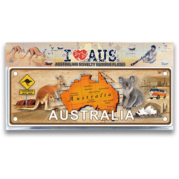 Australian Map Number Plate