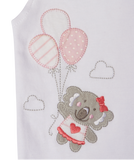 Baby Girl Koala Romper -Balloons