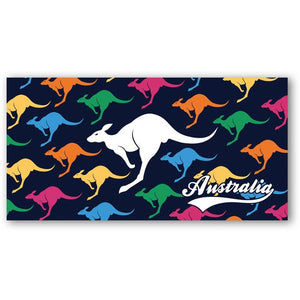 Repeating Kangaroo Australian Souvenir Beach Towel