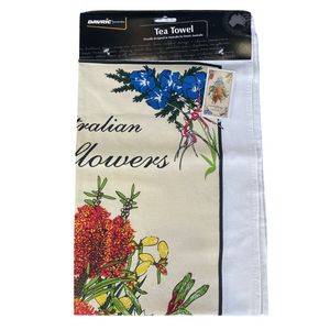 Australia Bouquet Wildflower Tea Towel