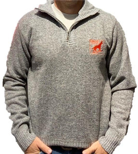 Dingo Flour Jumper Mens Lined 1/4 Zip Sweater