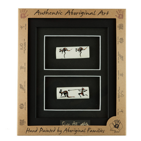 Framed Bone 2 In 1 Aboriginal Art