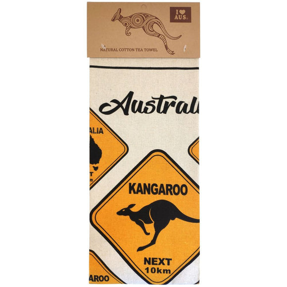 Australian Roadsign Tea Towel