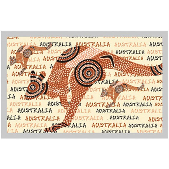 Aboriginal Art Kangaroo Magnet 