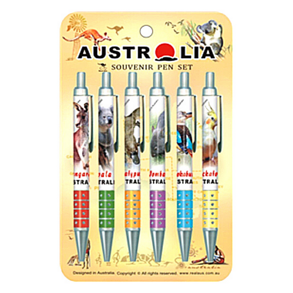 6 Pack Australian Wildlife Pens