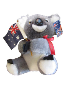 21Cm Koala Soft Toy With Flag 